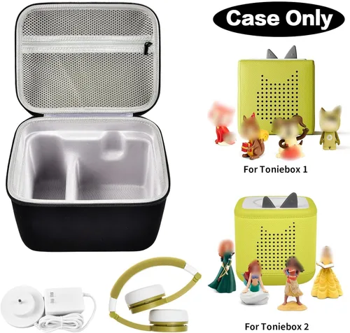 Miniatura 2 de Carrying Case for Toniebox Starter Set 1，2 and Tonies Figurines with EVA Protective Material to Hold Headphones, Charging Station & Accessories for