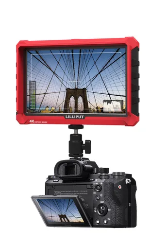 LILLIPUT A7S Monitor de campo de cámara de 7 pulgadas compatible con salida de bucle de entrada HDMI 4K 1920x1200 Resolución nativa 1000:1 Contraste