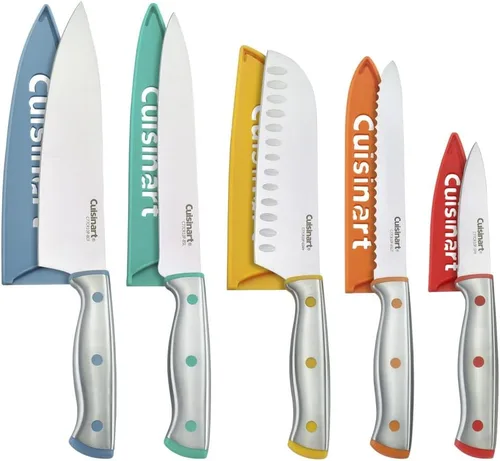 Cuisinart C77CR-10P Juego de remaches de color ColorCore™ de acero inoxidable de 10 piezas con protectores de hoja