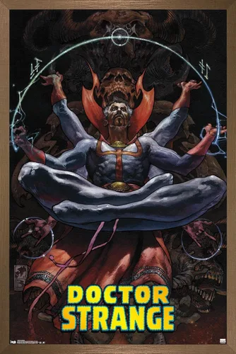 Miniatura 14 de Trends International Marvel Comics Doctor Strange - Póster de pared meditando, 14.725 x 22.375 pulgadas, versión enmarcada de madera de granero