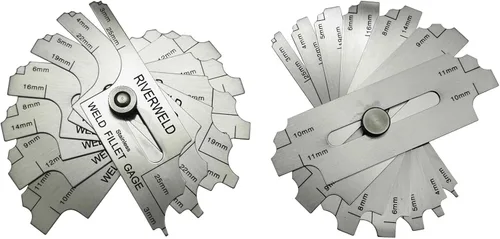 Miniatura 25 de RIVERWELD Juego de Calibradores de Soldadura de Filete de 7 Piezas Calibrador MG-11 Rl Calibradores de Profundidad Prueba de Inspección de Soldadura