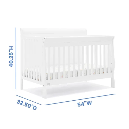 Miniatura 6 de Simmons Kids Carter - Cuna convertible 6 en 1, certificado Greenguard Gold, color blanco bianca