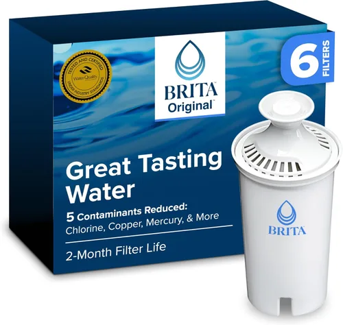 Miniatura 17 de Brita Plus Filtro de agua, sin BPA, filtro de repuesto de alta densidad para jarras y dispensadores, reduce 2 veces los contaminantes*, dura dos