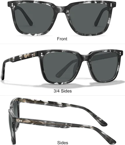 Miniatura 36 de Carfia Chic - Lentes de sol polarizados para mujer, protección UV400, marco de acetato pulido a mano