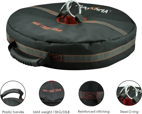 Miniatura 4 de MaxxMMA bolsa de entrenamiento de peso funcional con doble extremo y ancla (sin relleno) - Bolsa de boxeo para entrenamiento de boxeo, artes