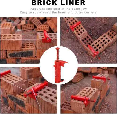Miniatura 5 de Herramientas de colocación de ladrillos, camino de línea de ladrillo industrial, 2 piezas, revestimiento de ladrillo, herramientas de fontanero