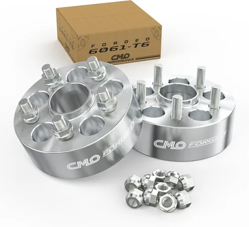 Miniatura 8 de Customadeonly 4 espaciadores de rueda centrados de 0.591 in 5 x 108 - Diámetro de 2.496 in - Pernos M14x1.5 - Aluminio forjado - Compatible con Ford