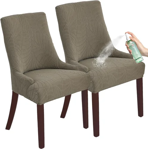 Miniatura 11 de Wingback - Funda impermeable para silla, funda de jacquard elástica (beige, 1 unidad) Instant room refresh with easy cleanup, dependable mess