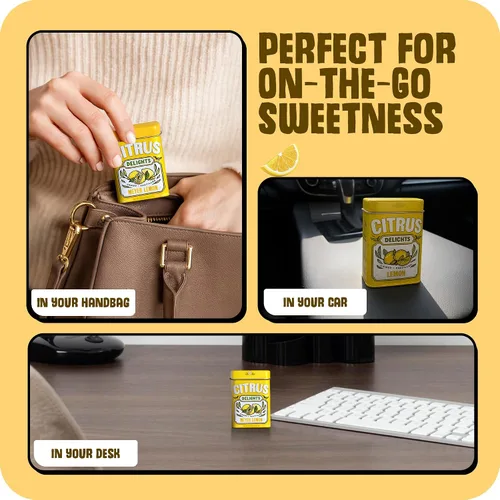 Miniatura 4 de Citrus Delights Meyer Lemon Candy – 30 unidades (paquete de 12) Pastillas de caramelo duro de cítricos naturales Vegano, sin gluten, certificado