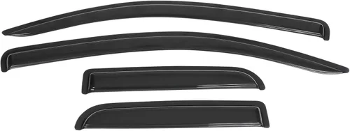 Miniatura 2 de IKON MOTORSPORTS - Visera de ventana compatible con Toyota Tundra de doble cabina 2007-2021, estilo delgado, acrílico, tintado, humo, lluvia