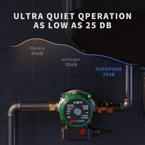 Miniatura 3 de ZeroPone Bomba de Recirculación de Agua Caliente, Bomba Circuladora de Agua 93W NPT 3/4" con Adaptador NPT 1/2", Cabezal de Acero Inoxidable