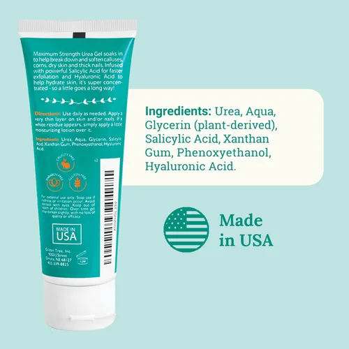 Miniatura 9 de GILDEN TREE Gel de urea 42 % para pies, máxima fuerza, suaviza los callos del talón agrietado y las uñas gruesas de los pies