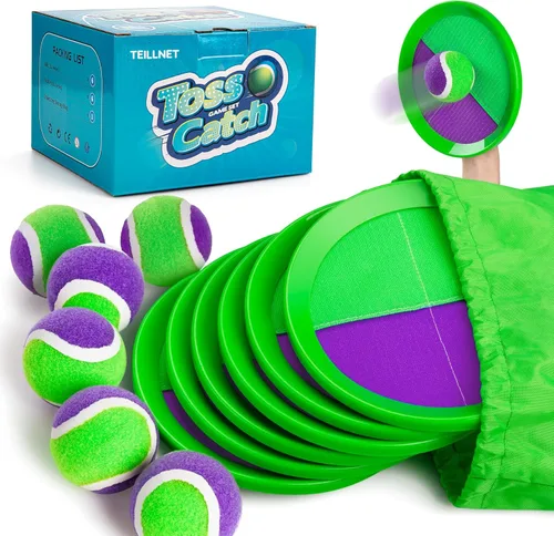 Juego de Pelota de Lanzar y Atrapar Mejorado - Juegos Familiares Juguetes para Niños para Rellenos de Calcetín - Resistente al Agua Ideal para Playa