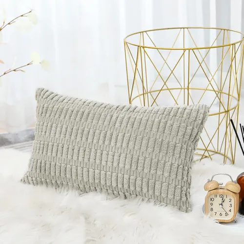 Miniatura 2 de OTOSTAR Fundas de Almohada Decorativas de Pana de 16 x 24 Pulgadas Súper Suaves Bohemias a Rayas Rectangulares Fundas de Cojín Modernas para Sofá