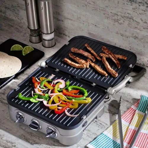 Miniatura 3 de Cuisinart Griddler - Parrilla de interior, prensa panini, sandwichera y más, parrilla 5 en 1, platos de cocina antiadherentes aptos