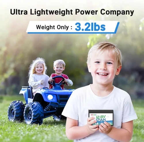 Miniatura 2 de Redodo Batería de litio LiFePO4 de 12V 12Ah, celdas de grado automotriz, 4000 ciclos profundos, 3.2 libras ultra ligeras, protección BMS, batería