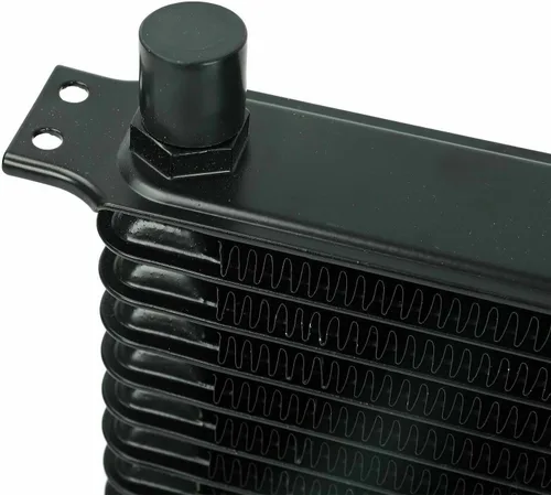 Miniatura 6 de Radiador universal de 15 filas de radiador de transmisión remota, enfriador de aceite de aluminio con ventilador de refrigeración negro de 7
