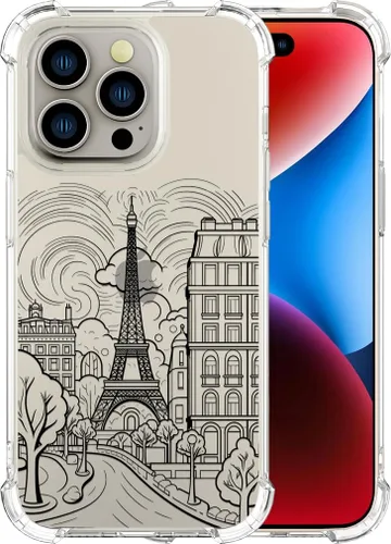 Miniatura 59 de Compatible con iPhone 14, funda transparente y bonita para mujeres y niñas, diseño floral, diseño floral femenino, funda para teléfono 14