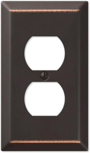 Miniatura 10 de Amerelle Placa de pared, 1 dúplex, acero Bronce envejecido Paquete de 2