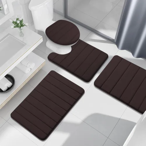 Miniatura 6 de Buganda Tapete de baño de espuma viscoelástica, 70 x 24 pulgadas, ultra suave y antideslizante, absorbente de agua y lavable a máquina, tapete