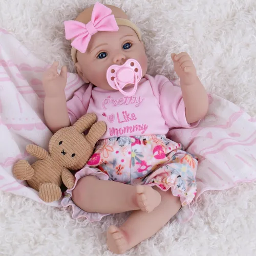Miniatura 4 de Milidool Muñecas bebé realistas renacidas para niñas - Muñeca de recién nacida realista de 18 pulgadas, lindo regalo para niños de 3 años