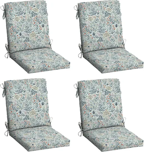 Miniatura 36 de ARDEN - Cojín para silla de comedor exterior de 20 x 20 pulgadas, resistente al agua y a la decoloración, textura verde azul pavo real