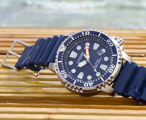 Miniatura 5 de Citizen Promaster Diver - Reloj con correa de goma para hombre, Correa