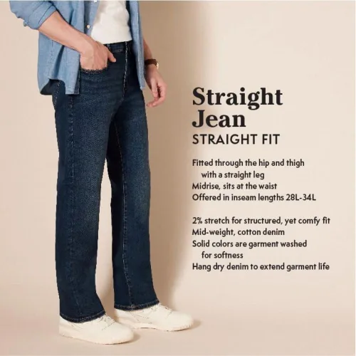 Miniatura 2 de Amazon Essentials - Pantalones vaqueros elásticos de corte recto para hombre