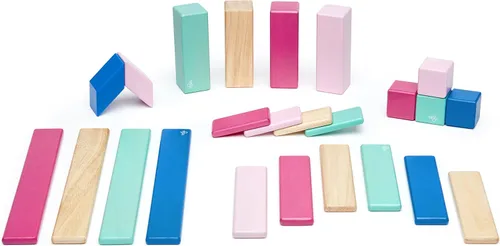 Miniatura 5 de Conjunto de 24 bloques magnéticos de madera de Tegu, talla única , Blossom