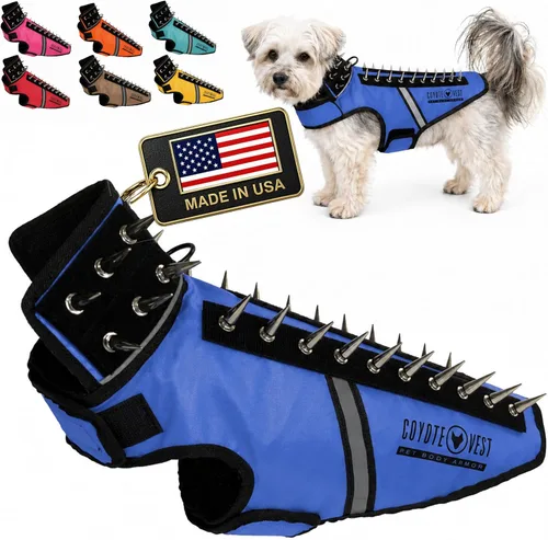 Miniatura 35 de CoyoteVest SpikeVest - Chaleco de arnés para perro, accesorios reflectantes para perros con púas para proteger a tu mascota de ataques de Raptor