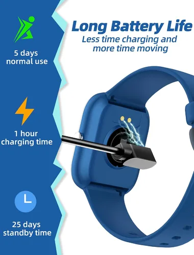 Miniatura 7 de Reloj inteligente para niñas, resistente al agua IP68, reloj rastreador de actividad física con cara de 1.5 pulgadas, monitor de sueño de frecuencia