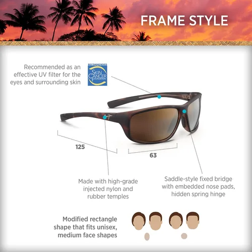Miniatura 6 de Maui Jim Gafas de sol polarizadas Spartan Reef para hombre y mujer