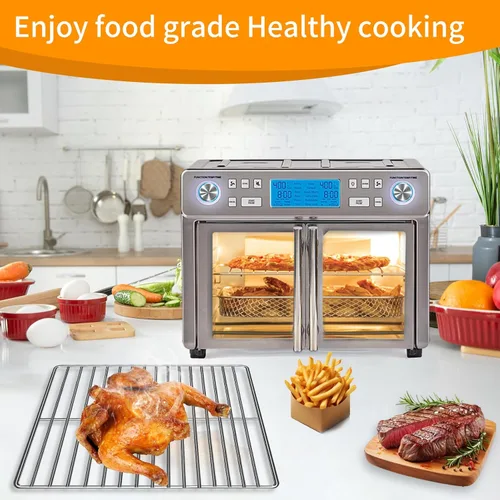 Miniatura 7 de Rejilla para freidora de aire Emeril Lagasse Emeril Lagasse Dual Zone 360 Air Fryer Oven 25 cuartos de galón, 12.5 x 11.5 pulgadas, accesorios