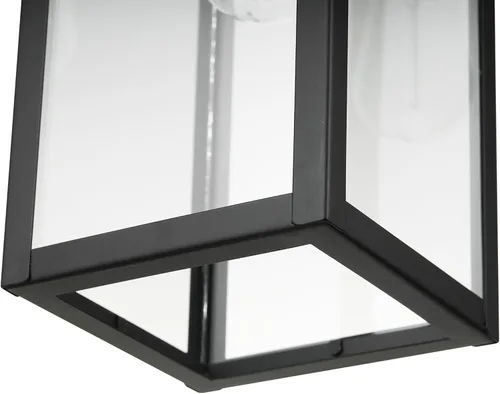Miniatura 5 de Globe Electric 44773 Colgante de 1 luz para exteriores, negro mate, pantalla de vidrio transparente, enchufe base E26, isla de cocina, cafetería