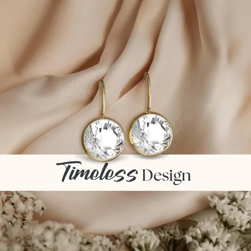 Miniatura 4 de 14k Solid Yellow Gold Gemstone Earrings - Birthstone Earrings - 8mm Dangle Earrings, Dainty Gemstones Earrings, Bridal Handmade Wedding Jewelry Gift