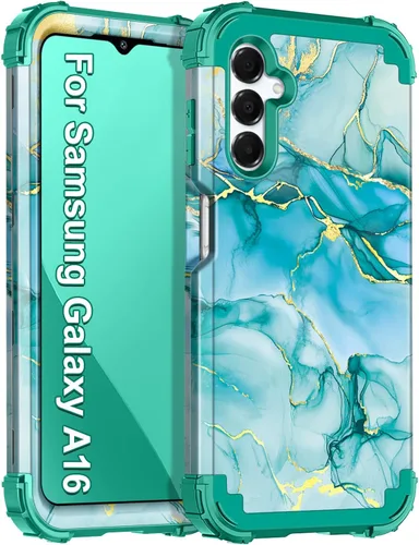 Miniatura 50 de Casetego Funda para Galaxy A16 5G, Tres Capas de Alta Resistencia Robusta a Prueba de Golpes, Protección Completa Rugosa de PC Duro + Parachoques