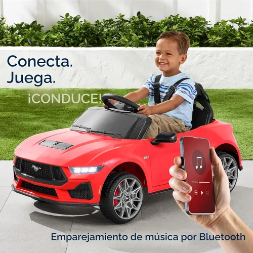 Miniatura 4 de Best Choice Products Carro de paseo eléctrico para niños de 12 V con licencia oficial Ford Mustang con control parental, luces LED, 2 velocidades
