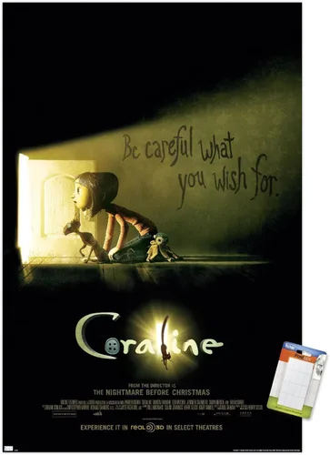 Miniatura 11 de Trends International Coraline - Póster de pared de una hoja, 22.4 pulgadas de largo x 14.7 pulgadas de ancho, versión enmarcada en bronce Versión