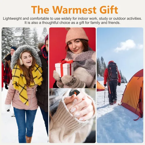Miniatura 6 de Hand Warmers Rechargeable 2Pack,14000mAh Electric Hand Warmers with Charging Case,Quick Charge Portable Heater,Gifts for Negro