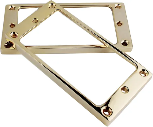 Miniatura 10 de Guyker Juego de anillos de montaje Humbucker de metal plano, cubierta de puente para pastillas de cuello de puente, pieza de repuesto para guitarra