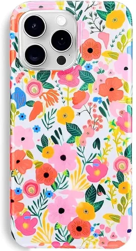 Miniatura 10 de J.west Funda para iPhone 14 Pro Max de 6.7 pulgadas, diseño moderno de ramo de flores botánicas con estampado de flores botánicas de jardín