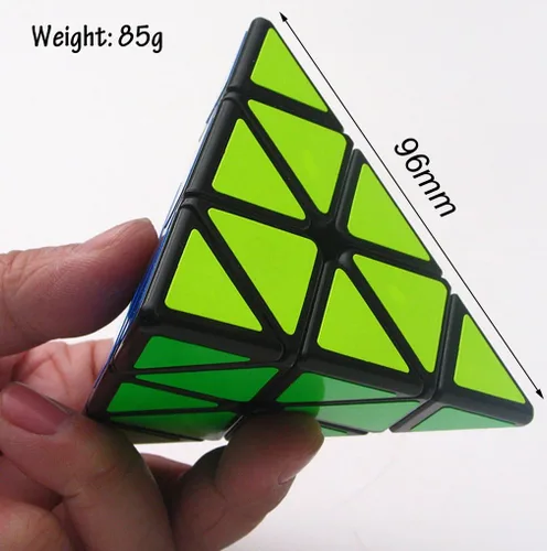 Miniatura 4 de TANCH QIYI Pirámide Speed Cube 3X3 Triángulo Magic Cube Puzzle Toy (negro)