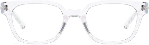 Miniatura 5 de LJCZKA Gafas cuadradas con bloqueo de luz azul para mujeres y hombres, lentes rectangulares retro de los años 90 para leer, enviar mensajes