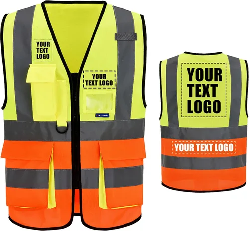 Miniatura 19 de A-SAFETY Chaleco de Seguridad Reflejante de Alta Visibilidad con Logo Personalizado (XS-8XL)