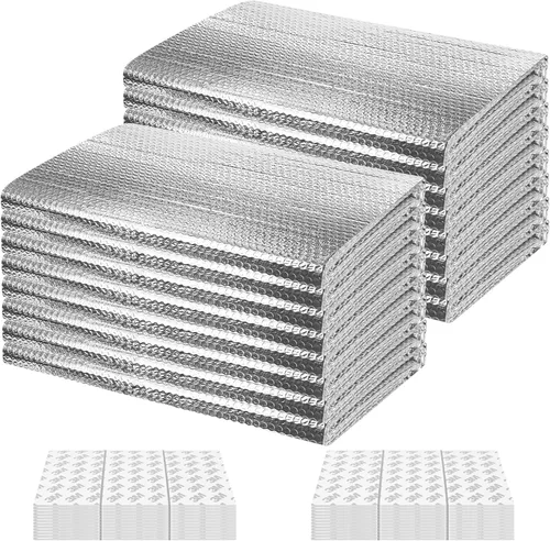 Miniatura 20 de Kit de paneles de aislamiento para puerta de garaje 8P, 0.24 pulgadas, papel de aluminio reflectante de doble burbuja, hoja de 0.236 in, escudo de 6