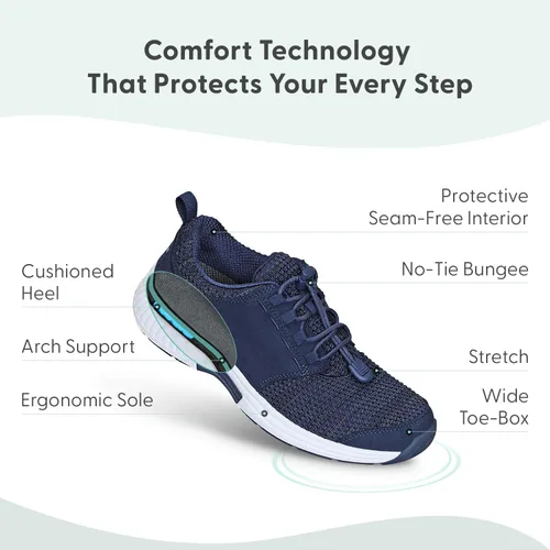 Miniatura 3 de Orthofeet Zapatillas ortopédicas de punto Francis sin ataduras para mujer