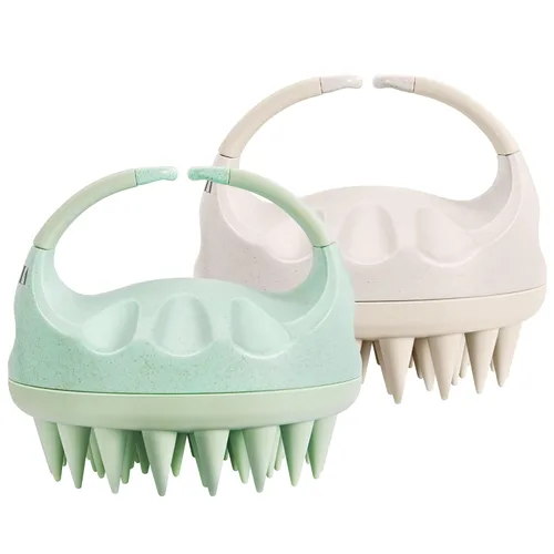 HEETA Masajeador de cuero cabelludo para el crecimiento del cabello con cerdas de silicona suaves para eliminar la caspa y aliviar la picazón,