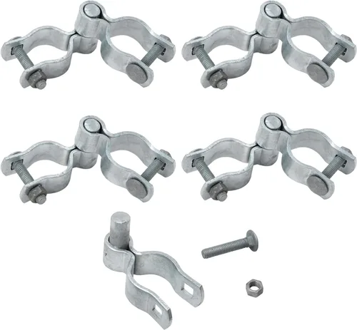 Miniatura 15 de VIVIDA Kit de bisagra de puerta de enlace de cadena de 1-5/8 pulgadas, incluye bisagras de puerta hembra y macho, herrajes para valla de eslabones