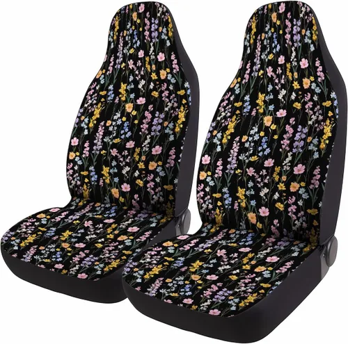 Miniatura 35 de GENANY Horror Nightmare Skellington - 2 fundas de asiento delantero para automóvil, camión, SUV, regalos de Navidad, funda de asiento de cubo