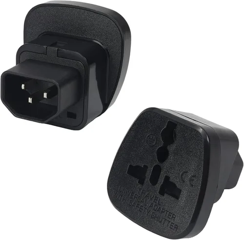 Miniatura 9 de Fielect C14 macho a hembra US NEMA 5-15R adaptador de enchufe convertidor C14 a NEMA 5-15R enchufe adaptador de corriente, 1 unids